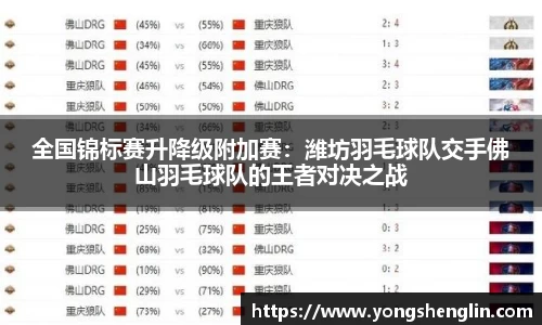 全国锦标赛升降级附加赛：潍坊羽毛球队交手佛山羽毛球队的王者对决之战